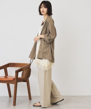 AMERICAN HOLIC イレギュラーヘムサテンレースキャミソール Ivory