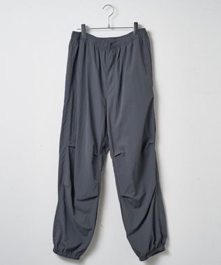 WEGO 【ウエストゴム/撥水/洗濯機可】ナイロンイージーパンツ ダークグレー