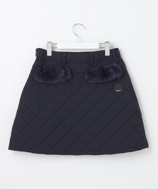 23区GOLF レディな防寒アイテム【WOMEN】ダイヤキルト 中綿スカート 保温性◎寒い朝に最適 ネイビー系