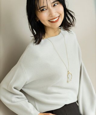 ANY 【洗濯機可】パフスリーブガーターニット サンドベージュ