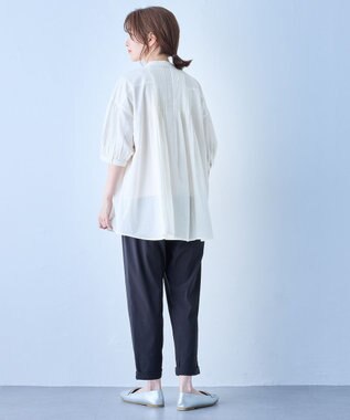 ANY ピンタックブラウス オフ