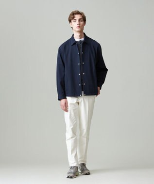 J.PRESS MEN 【KANEMASA】 グレンチェック サッカージャージー コーチジャケット ネイビー系