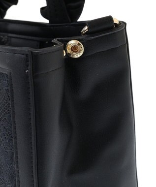 Maison de FLEUR メッシュレース2Wayトートバッグ Black