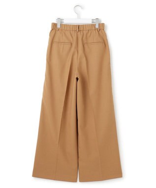 23区 S 【滝沢眞規子さん着用/CanCam11月号掲載】ナチュラルストレッチサキソニー タック ワイド パンツ キャメル系