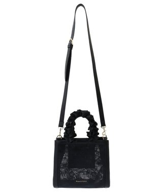 Maison de FLEUR メッシュレース2Wayトートバッグ Black