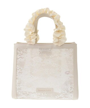 Maison de FLEUR メッシュレース2Wayトートバッグ Ivory