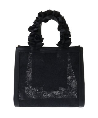 Maison de FLEUR メッシュレース2Wayトートバッグ Black
