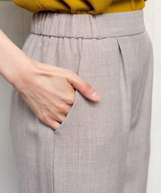 Tiaclasse 【新色追加・洗える】ストレートワイドパンツ モカ