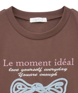 Green Parks ・ｓｗｉｎｇ　ｂｙ　リボンモチーフコード刺繍ＴＥＥ Brown