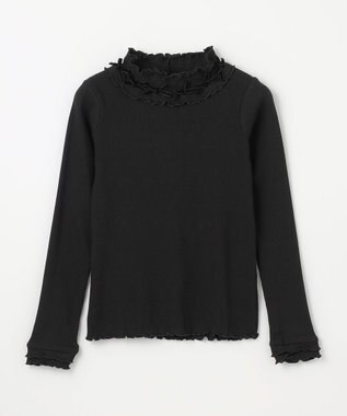 ANY KIDS 襟リボンカットソー ブラック