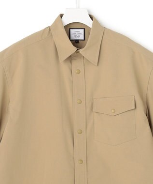 J.PRESS YORK STREET 【UNISEX】リップストップ半袖シャツ ベージュ系