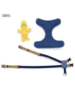 PET PARADISE スヌーピー ウッドストック マスコット付き ハーネス Ｓ 小型犬 ネイビー×ホワイト