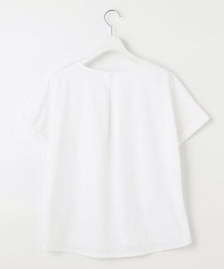 J.PRESS LADIES 【吸水速乾】レーシーコンビ フレンチスリーブ カットソー ホワイト系