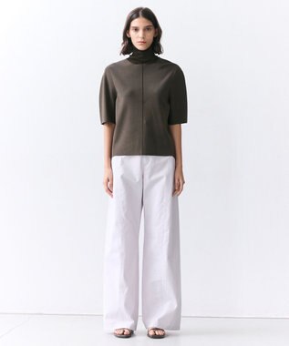 BEIGE， LAURA / ドライタッチ ストレッチショートスリーブニット Khaki
