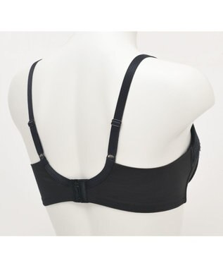 WACOAL ブラジャー 【小さく見せるブラ】 着やせ効果 ボリュームを逃がしてほっそり 脇高設計 Hカップまで対応 大きいサイズ レディース フルカップ BMM322 /ワコール ブラック