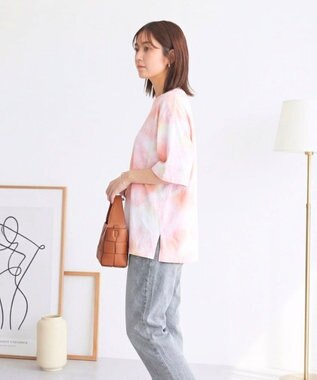 OP／FILA 【RUSTY】ニコちゃん×タイダイ柄半袖Tシャツ ピンク
