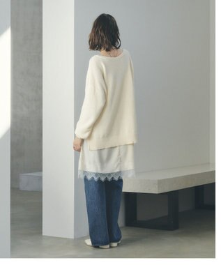 YECCA VECCA レースサテンキャミチュニック Ivory