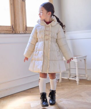 ANY KIDS 【洗濯機OK】中綿 Aライン コート ミルキーベージュ
