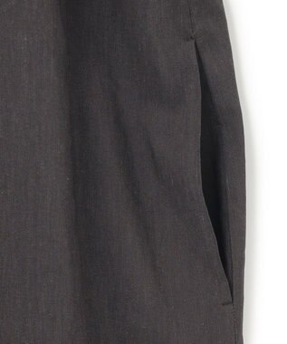 23区 【洗える】リネンレーヨンストレッチ  Iライン キャミソール ワンピース ダークブラウン系