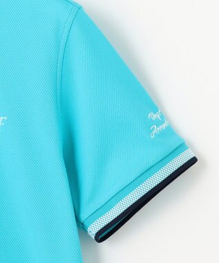 23区GOLF 【MEN】【UVケア/吸水速乾】ハニカムカノコ 半袖ポロシャツ ターコイズブルー系
