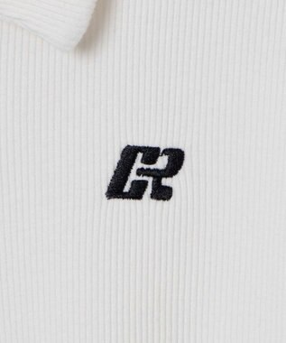 WEGO ワンポイント刺繍WZIP長袖トップス オフホワイト