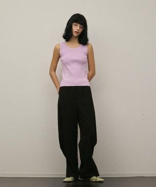 GRACE CONTINENTAL トリアセサイドラインパンツ ブラック