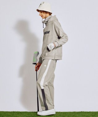 PW CIRCULUS 【MEN】サイドラインストレートワイドパンツ ゴルフ グレー系