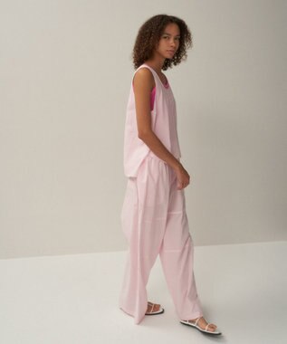 ATON CATCH WASHER COTTON | イージーワイドパンツ PINK