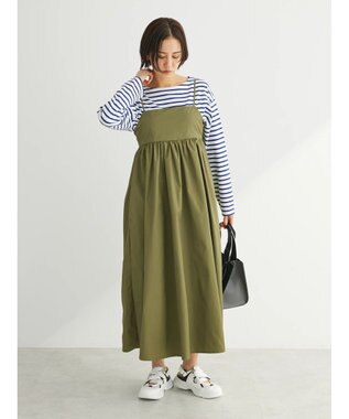 Green Parks ナイロンキャミワンピース Khaki