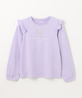 ANY KIDS 【WEB限定】7days プリント Tシャツ ラベンダー×ネックレス