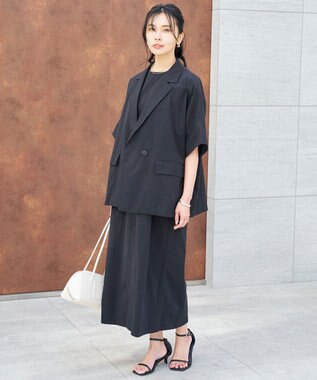 UNFILO 【mi-molletコラボ】FINE MOVE ハーフスリーブジャケット ブラック