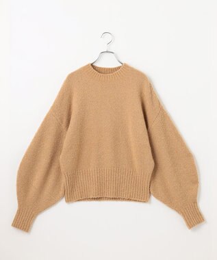 #Newans 【洗える】クロップドバルーンボリュームスリーブニット ベージュ系