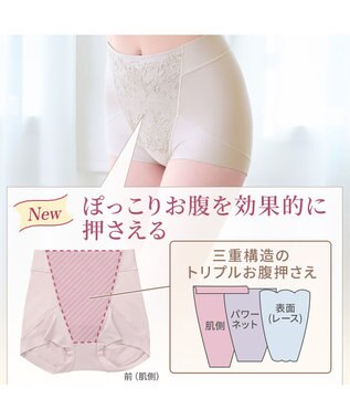 BRADELIS New York 【BRADELIS NewYork peace ブラデリス】ハートのお尻に格上げショーツ24 深め 綿混 伸縮性抜群 程よくフィットしてキュッと上がる グレージュ