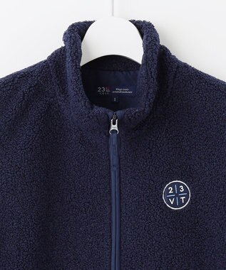 23区GOLF 【WOMEN】ボアベスト ネイビー系