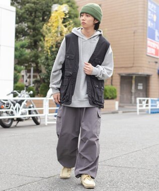 WEGO リップストップ　カーゴパンツ グレー