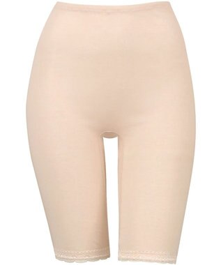 Wing インナーボトム 綿100％(身生地部) 接触冷感 さらっと快適 【綿100% シャリ感タイプ】 ひざ上丈 3Lまで対応 大きいサイズ 春 夏 ER6462 ウイング／ワコール ベージュ