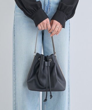 earth music&ecology バイカラーハンドルドロストバッグ Black