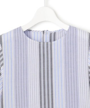 J.PRESS YORK STREET 【WOMEN】マルチストライプ ブラウス ブルー系1