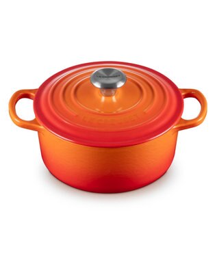 YAMATO テーブル＆キッチン 【ル・クルーゼ】シグニチャー　ココット・ロンド 18cm　オレンジ レッド