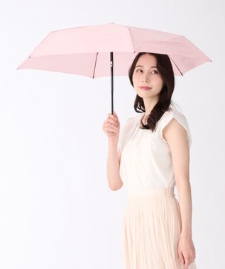 MOONBAT 【3秒でたためる傘/自動開閉】urawaza 小町(ウラワザ コマチ)  折りたたみ傘 無地 コンパクト 50cm ペールピンク