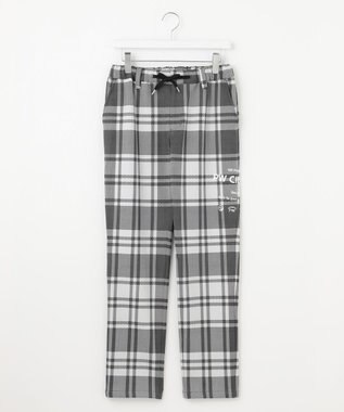 PW CIRCULUS 【MEN】チェック柄 スエードライクテーパードパンツ グレー系5