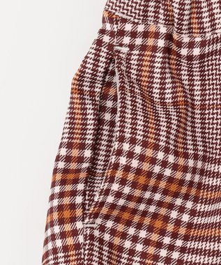 組曲 KIDS 【110-140㎝】Chocolat de check キュロット ワイン×オレンジ系4