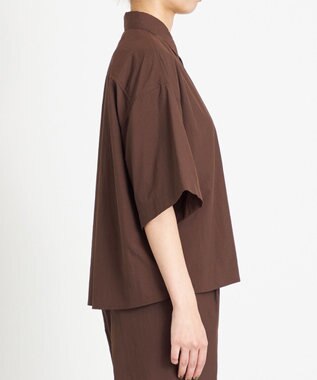 NAVE 【ReNAVE　撥水機能・UVカット・透湿・接触冷感・洗える】ナイロンタスランシャツ ダークブラウン系