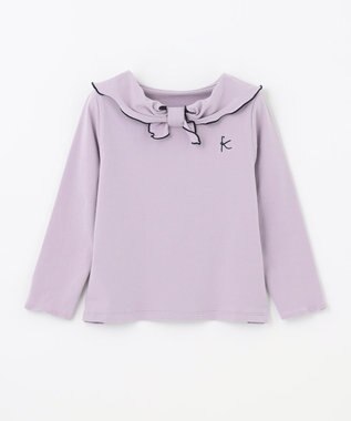 組曲 KIDS 【110-140cm】セーラーリボン Tシャツ ラベンダー系