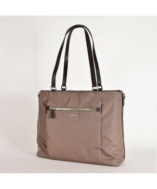 LA BAGAGERIE コーデュラ×リサイクルレザー　スクエアトート ベージュ