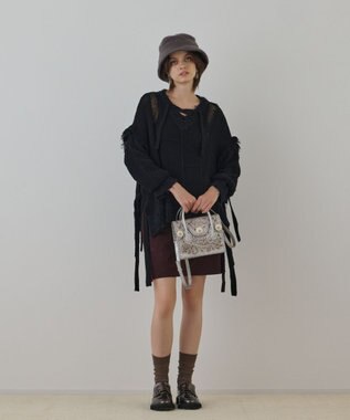 GRACE CONTINENTAL ルーズオーバーニットトップ ブラック