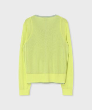 Paul Smith シアーレイヤード 長袖カーディガン ライトイエロー