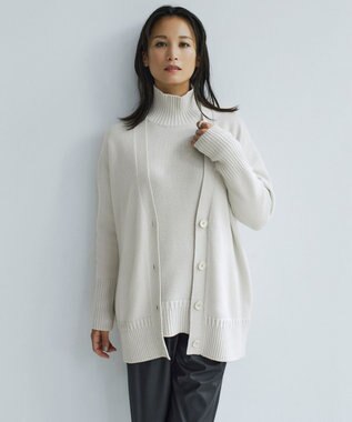 ICB 【洗える】 ソフトカシミヤミックス カーディガン トープ系