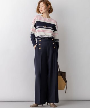 23区 S 【VERY・Oggi掲載】TWギャバジン ワイドパンツ ネイビー系