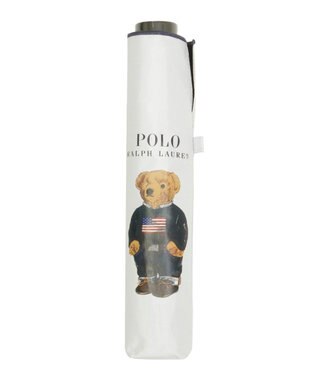 MOONBAT 【軽量】POLO RALPH LAUREN 遮光 晴雨兼用 折りたたみ日傘 無地 ポロベア オフ